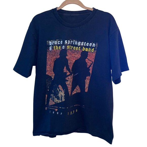 Bruce Springsteen Vintage 1999 Mens Tee Shirt Size L Black Single Stitch Tour
